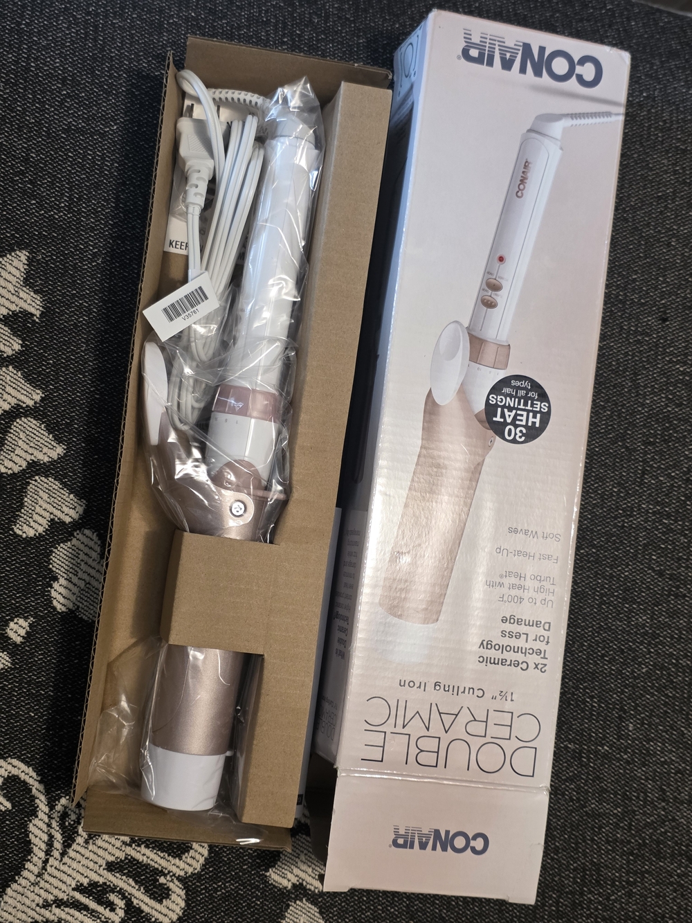 CONAIR Rose Gold Double Ceramic 1½" Curling Iron - Rose Gold